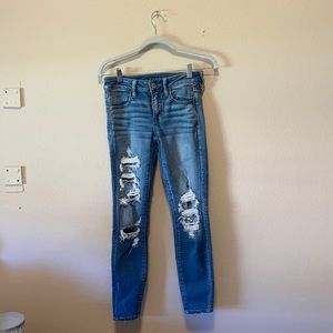 American Eagle-Size 2- Ripped High waisted Jeans